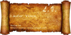 Laufer Vince névjegykártya